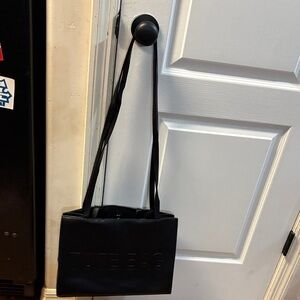 Black Tote Bag with Embossed Logo